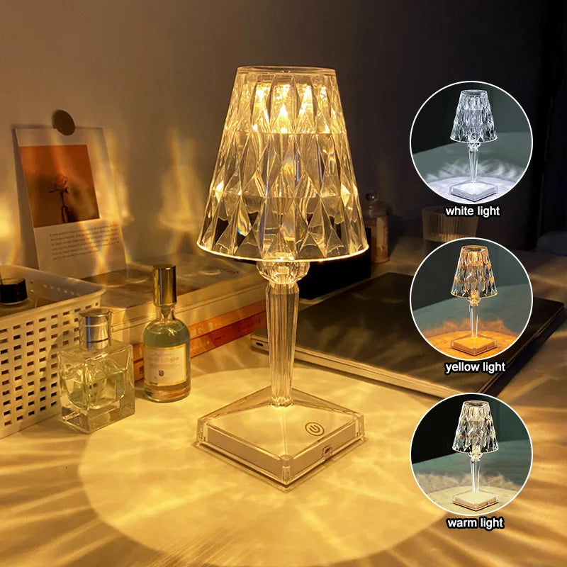 rose diamond table lamp, dimond table lamp,  diamond table lamp,  crystal diamond table lamp