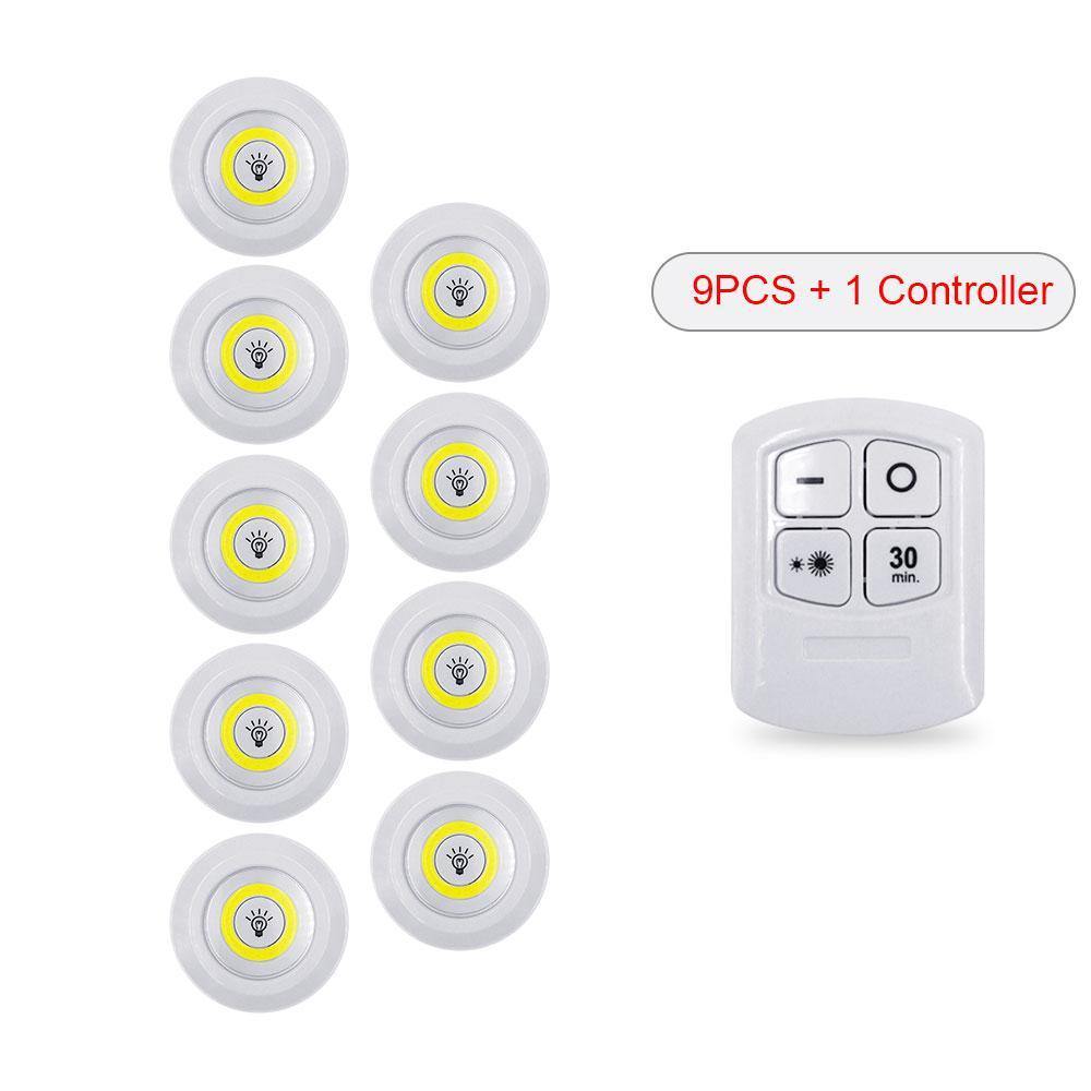 LED Under Cabinet Lights | Tap and Remote Control wireless puck lights | 3W COB LED 10 feet  150 Lumens Mounting with 3M tape Stick - mytooluse.com