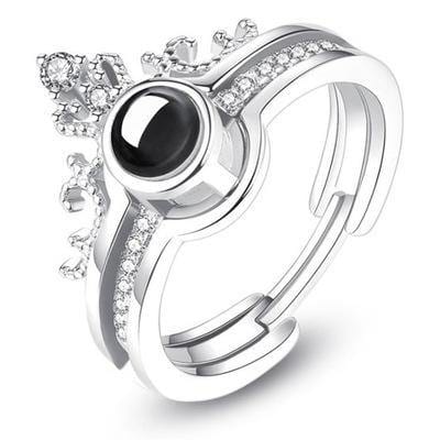 Silver ring for woman with black shiny pearl, very attractive design and build quality is high, modern gift ring for girl, purpose gift ring at affordable price