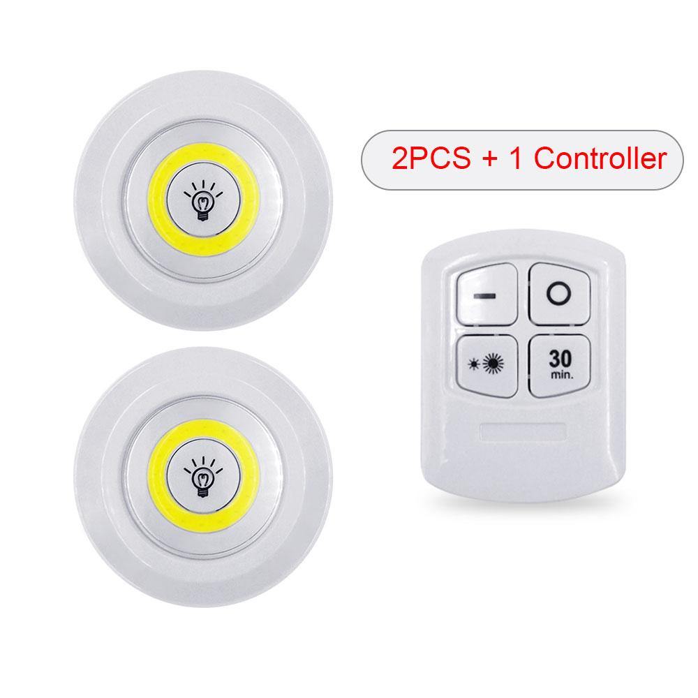 LED Under Cabinet Lights | Tap and Remote Control wireless puck lights | 3W COB LED 10 feet  150 Lumens Mounting with 3M tape Stick - mytooluse.com