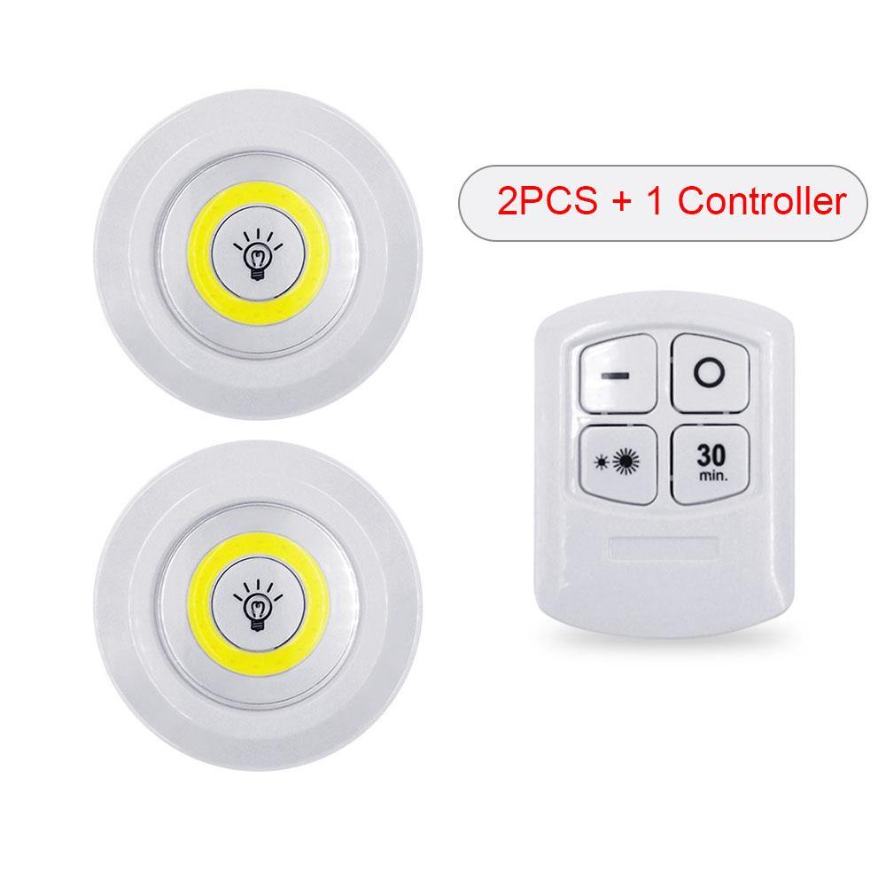 LED Under Cabinet Lights | Tap and Remote Control wireless puck lights | 3W COB LED 10 feet  150 Lumens Mounting with 3M tape Stick - mytooluse.com