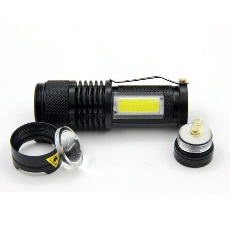 Illuminate the night with our powerful Mini LED Aluminum Flashlight! Its compact design makes it easy to carry anywhere, while the bright LED bulb provides a steady beam of light. From camping trips to power outages, this flashlight is a must-have for any emergency or adventure.