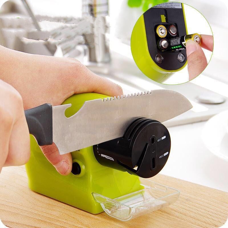  Say goodbye to dull knives and scissors in the kitchen with our Electric Kitchen Sharpener. This quirky tool easily sharpens all of your cutting instruments, giving you smooth and precise cuts every time. Say hello to effortless slicing and dicing like a pro.
